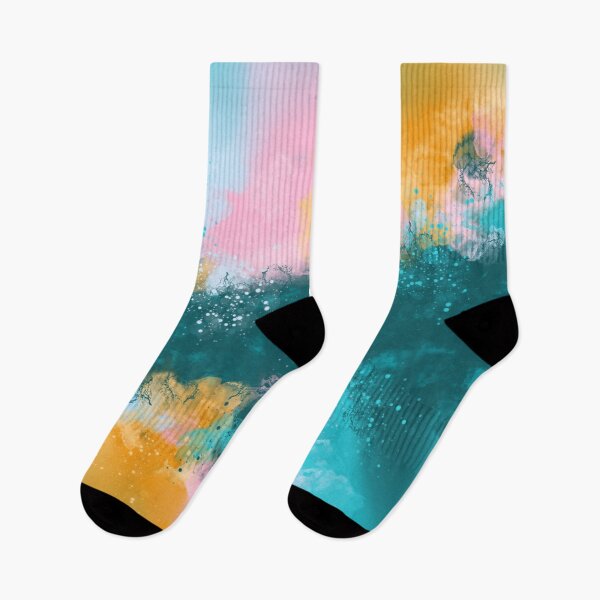 Artikelvorschau, Teal Appeal - Orange Rosa Blaugrün Abstrakt entworfen und verkauft von Joey Santiago.