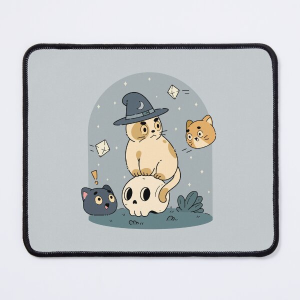 Item preview, Witch Cat and Playful Kittens | Gray designed and sold by ModesaDraw.