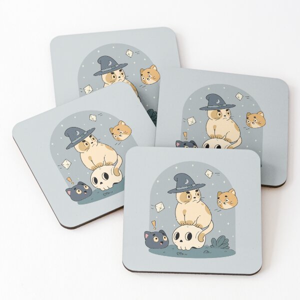 Item preview, Witch Cat and Playful Kittens | Gray designed and sold by ModesaDraw.