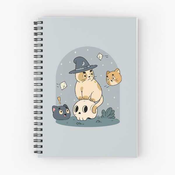 Item preview, Witch Cat and Playful Kittens | Gray designed and sold by ModesaDraw.