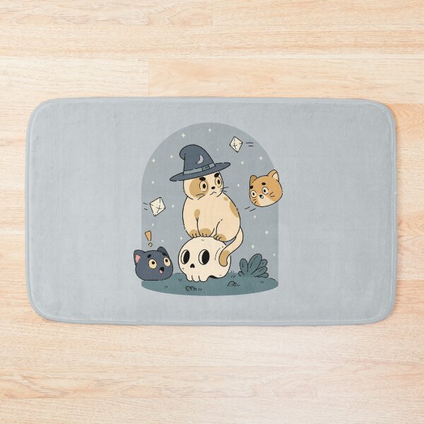 Item preview, Witch Cat and Playful Kittens | Gray designed and sold by ModesaDraw.