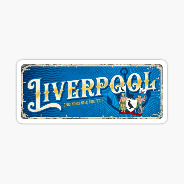 Item preview, LIVERPOOL City Flag Sticker T-Shirt 01 designed and sold by LocationInks.