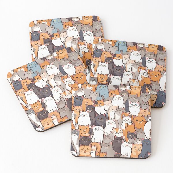 Item preview, cats  digital paper designed and sold by pig2u.