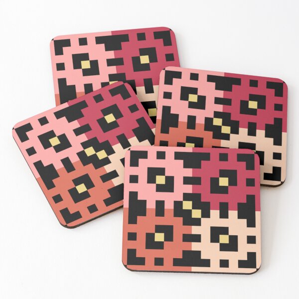 Item preview, Pixel red square pattern designed and sold by 16artypixels.