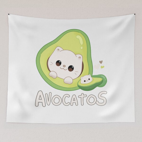 Item preview, Cute Kawaii Funny Cat Avocado Lover Avocato Wordplay Pun Avogato Vegan Vegetarian Women Avo-cat-o designed and sold by BunBuntheDog-.