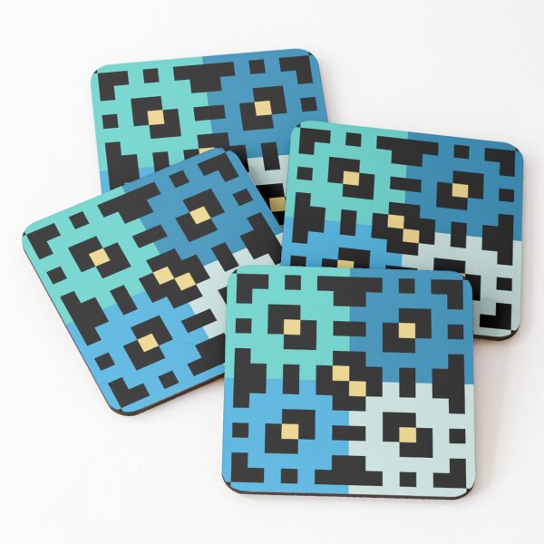 Item preview, Pixel blue square pattern designed and sold by 16artypixels.