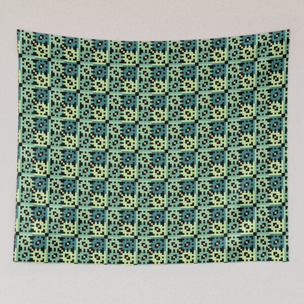 Item preview, Pixel green square pattern designed and sold by 16artypixels.
