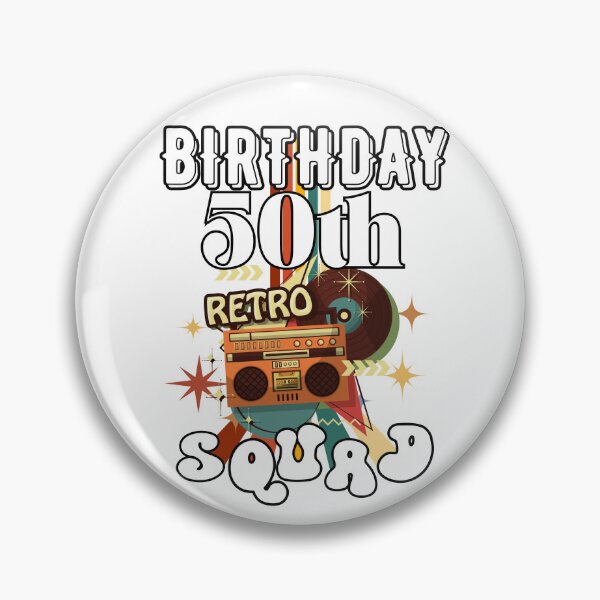 Item preview, 50th Birthday party squad vintage retro funny style designed and sold by kraftty2.