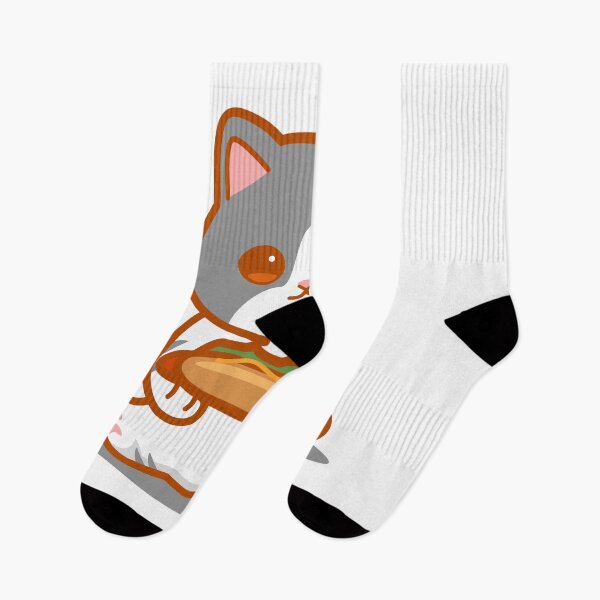 Item preview, Cute cat eating hot dog designed and sold by chomaruddin tri amboko.