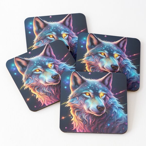 Item preview, Iridescent Cosmic Wolf: Celestial Majesty designed and sold by javaoverride.