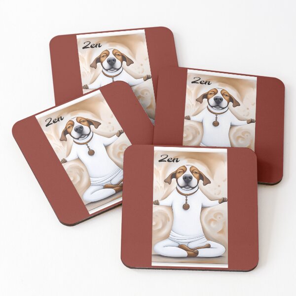 Item preview, yoga of the sleeping dog with hanging ears with the mention zen on the image designed and sold by Creativesphotos.