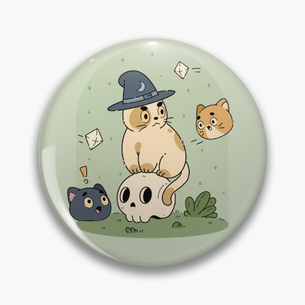 Item preview, Witch Cat and Playful Kittens | Green designed and sold by ModesaDraw.