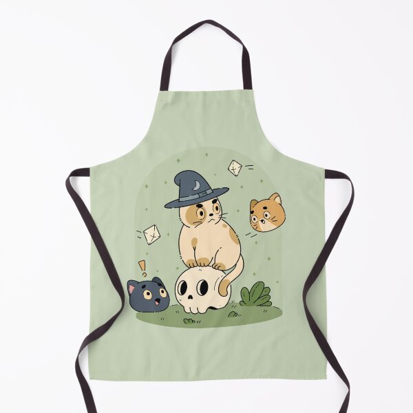Item preview, Witch Cat and Playful Kittens | Green designed and sold by ModesaDraw.