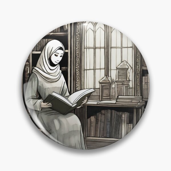 Item preview, hijabi sister reading  designed and sold by Catsicum.