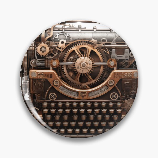 Item preview, Industrial Elegance Steampunk Typewriter Design designed and sold by YegMark.