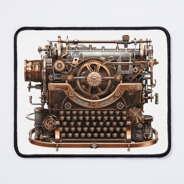 Item preview, Industrial Elegance Steampunk Typewriter Design designed and sold by YegMark.