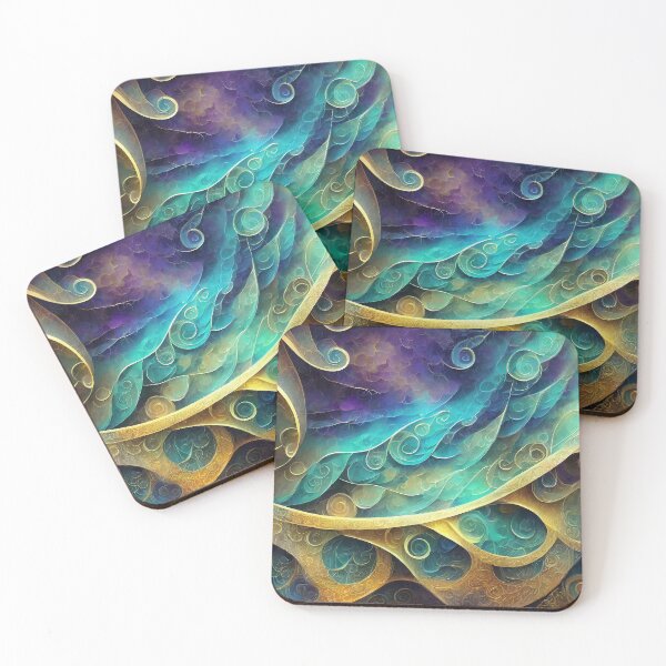 Item preview, Aurora Borealis Gold | Fractals and Mandalas | Sublime Nature designed and sold by monkeybusiness.pt.