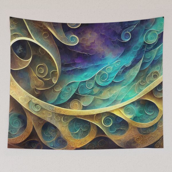 Item preview, Aurora Borealis Gold | Fractals and Mandalas | Sublime Nature designed and sold by monkeybusiness.pt.
