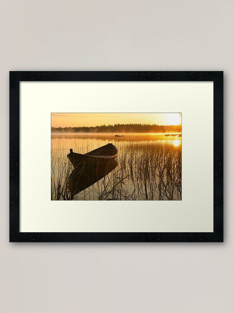 Alternate view of Wooden boat Framed Art Print