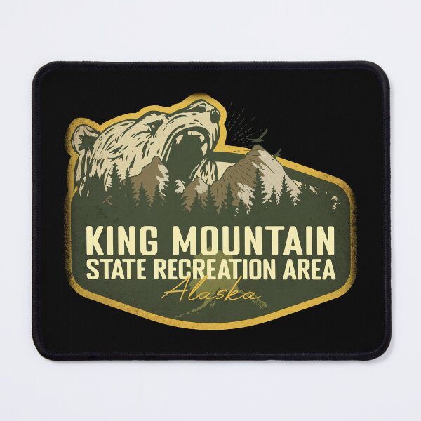 Item preview, King Mountain State Recreation Area Alaska - Retro Badge Camping Hiking Outdoor Adventure designed and sold by mountainfad.
