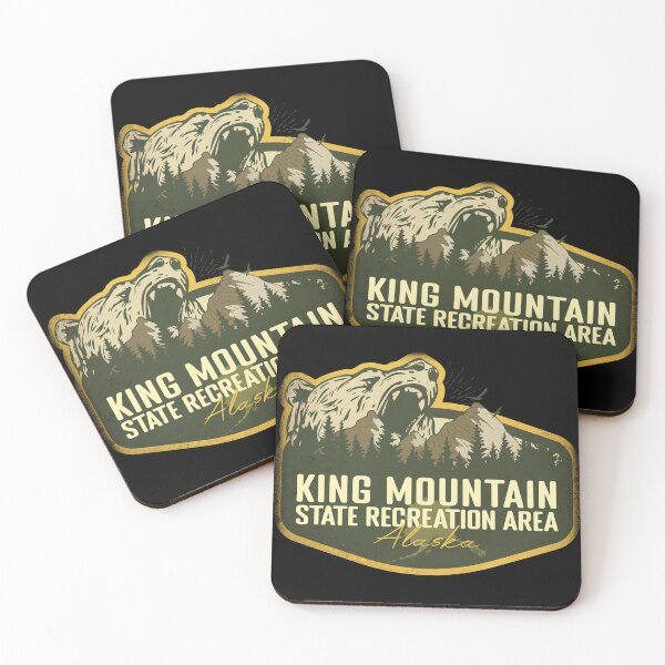 Item preview, King Mountain State Recreation Area Alaska - Retro Badge Camping Hiking Outdoor Adventure designed and sold by mountainfad.