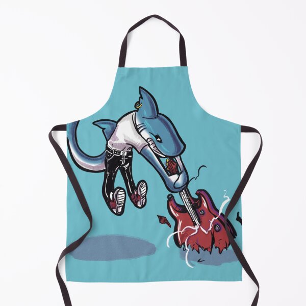 Item preview, Rocking Shark Breaking a Guitar designed and sold by YazminCityArts.