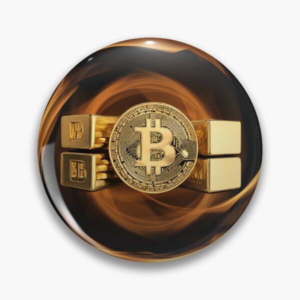 Item preview, Gold flaming Bitcoin designed and sold by WhatYouNeedNow.