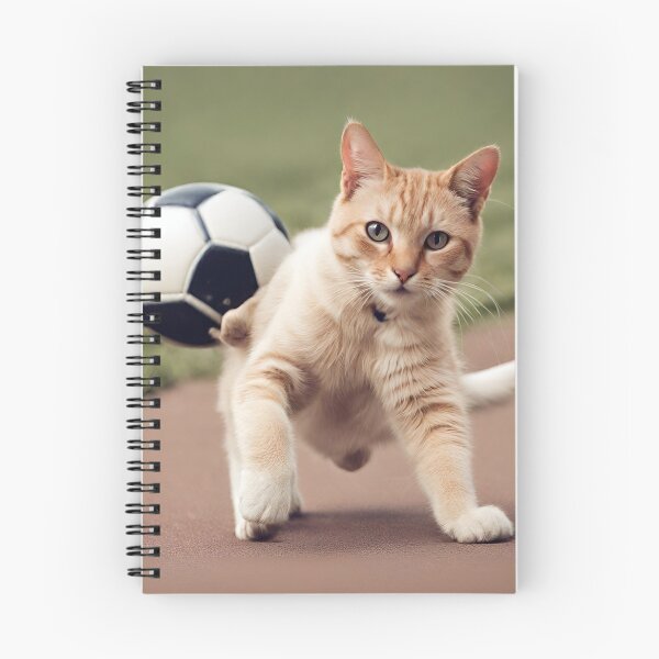 Item preview, cat playing football designed and sold by pig2u.