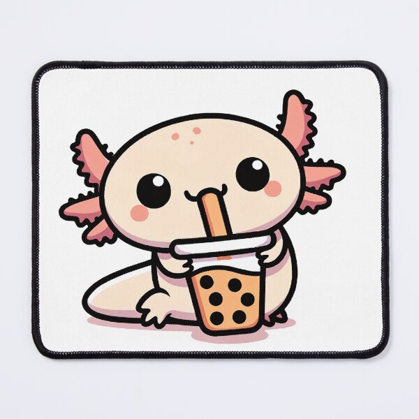 Item preview, Boba Bliss: Kawaii Axolotl Delight designed and sold by PuffPuffPrint.
