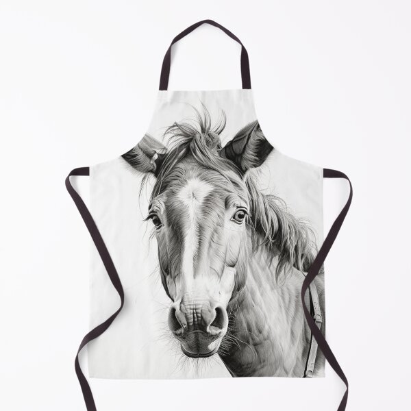 Item preview, Black and white donkey pencil drawing designed and sold by Pencil-Art.