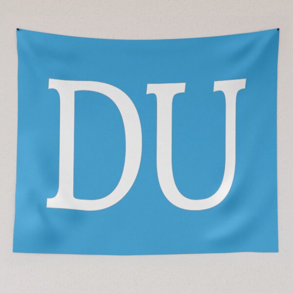Item preview, DU Initials Monogram Elegant White Letters designed and sold by Jeallan Designs.