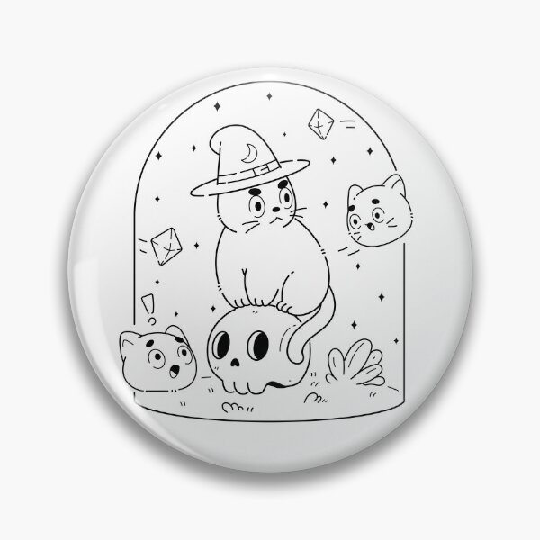 Item preview, Witch Cat and Playful Kittens | Black designed and sold by ModesaDraw.