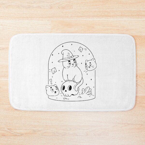Item preview, Witch Cat and Playful Kittens | Black designed and sold by ModesaDraw.