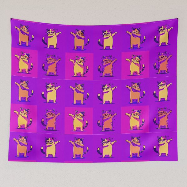Item preview, Dubbing four cats colorful designed and sold by MacLis.