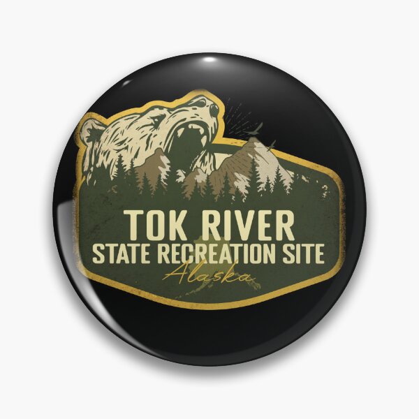 Item preview, Tok River State Recreation Site Alaska - Retro Badge Camping Hiking Outdoor Adventure designed and sold by mountainfad.