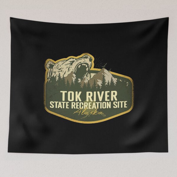 Item preview, Tok River State Recreation Site Alaska - Retro Badge Camping Hiking Outdoor Adventure designed and sold by mountainfad.