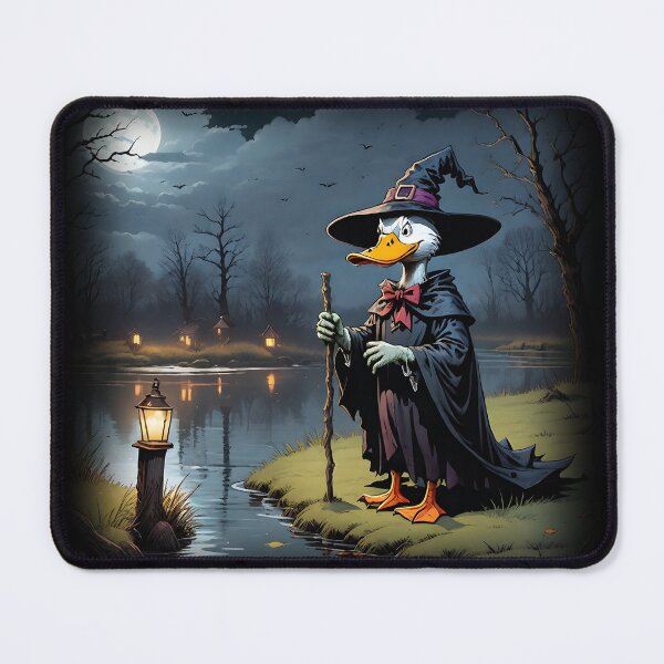 Item preview, Witchy Duck's Haunting Glide on Halloween Night designed and sold by slothsandducks.