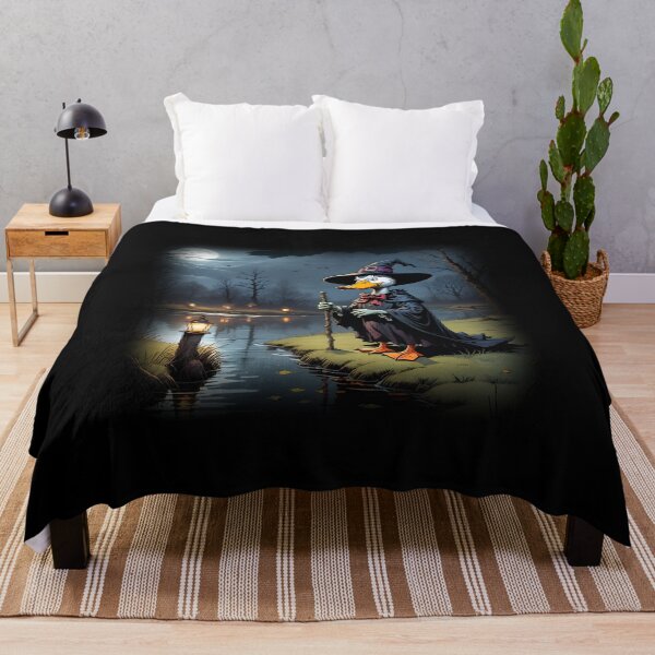 Item preview, Witchy Duck's Haunting Glide on Halloween Night designed and sold by slothsandducks.