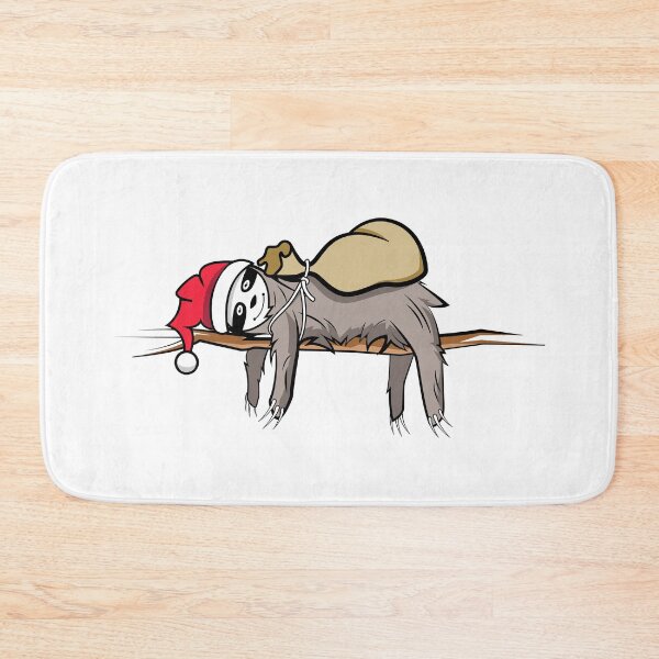 Item preview, Christmas xmas Santa Claus sloth funny this morning animals comic Santa Claus designed and sold by AndreMi.