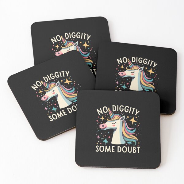 Item preview, No Diggity Anxiety Cartoon Colourful Rainbow Unicorn designed and sold by Shirtlify.