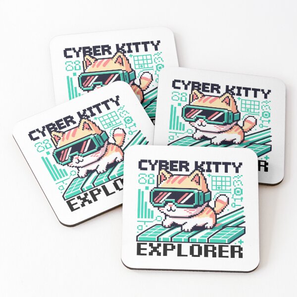 Item preview, Cyber Kitty Explorer - 8-Bit Pixel Adventure designed and sold by PixelPunkster.