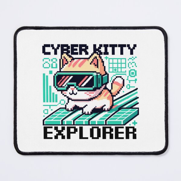 Item preview, Cyber Kitty Explorer - 8-Bit Pixel Adventure designed and sold by PixelPunkster.