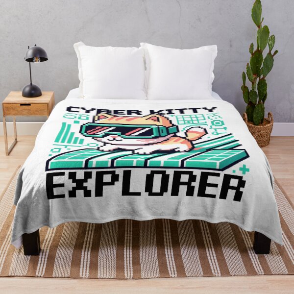 Item preview, Cyber Kitty Explorer - 8-Bit Pixel Adventure designed and sold by PixelPunkster.