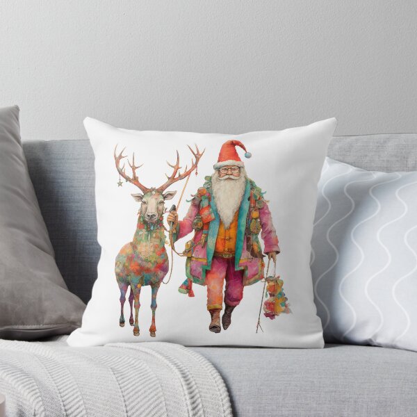 Item preview, Boho Santa Claus and Reindeer designed and sold by BadaBlingLtd21.