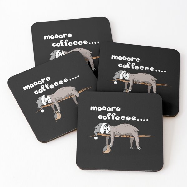 Item preview, more coffee cafe sloth funny this morning animals comic designed and sold by AndreMi.