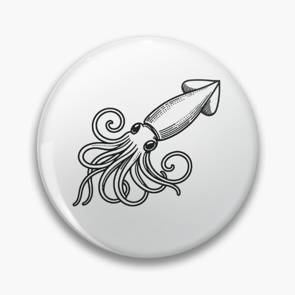 Item preview, Elegant Squid Line Art designed and sold by Talorth.