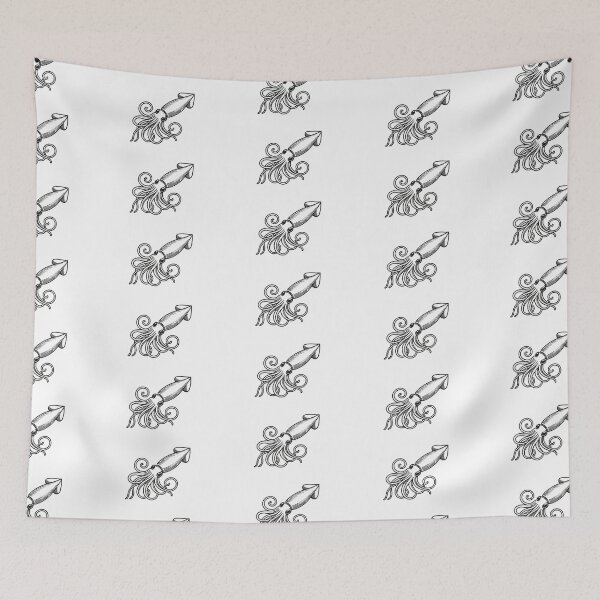 Item preview, Elegant Squid Line Art designed and sold by Talorth.