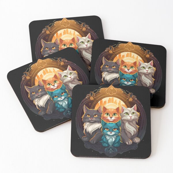 Item preview, “Feline Quartet” designed and sold by Art-Vortex-fr.
