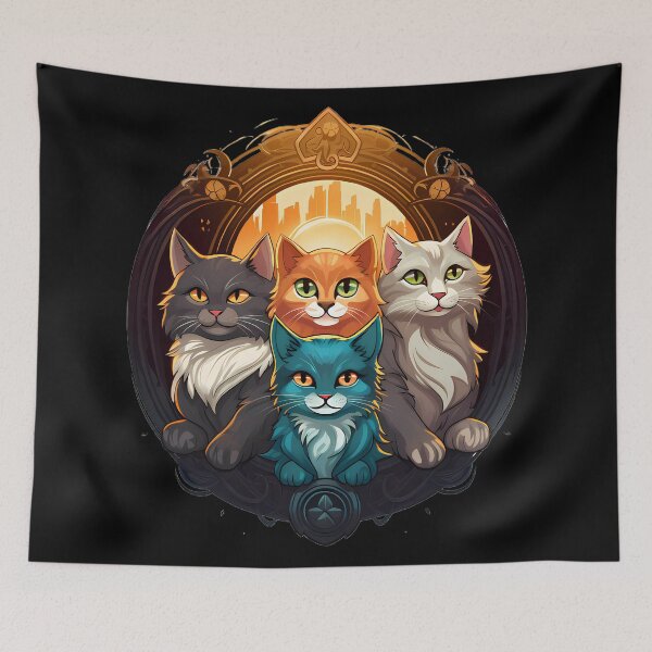 Item preview, “Feline Quartet” designed and sold by Art-Vortex-fr.