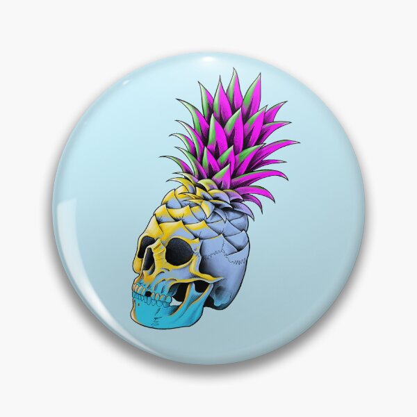 Item preview, Skull Pineapple Metamorphosis in Blue designed and sold by Hellagreat.